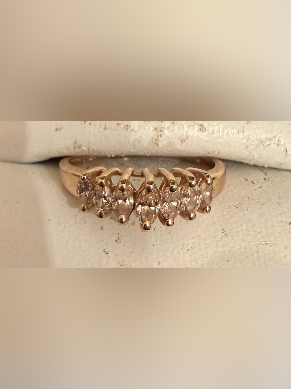 Osterman Jewelers 7 Stone Marquise Diamond Ring - 1 Carat - 14k Gold